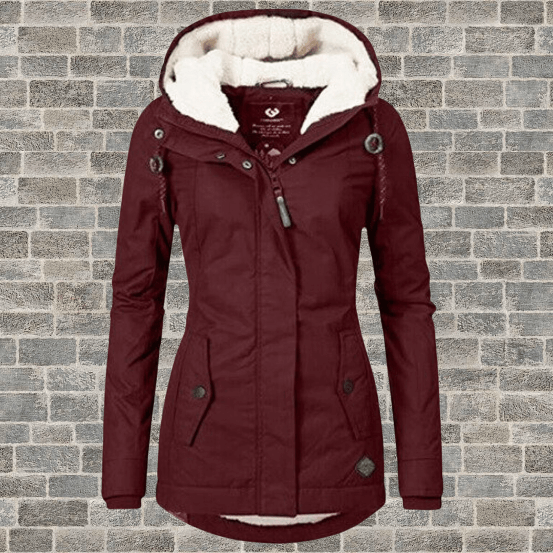 Women's Long Winter Coat with Luxurious Fur Lining