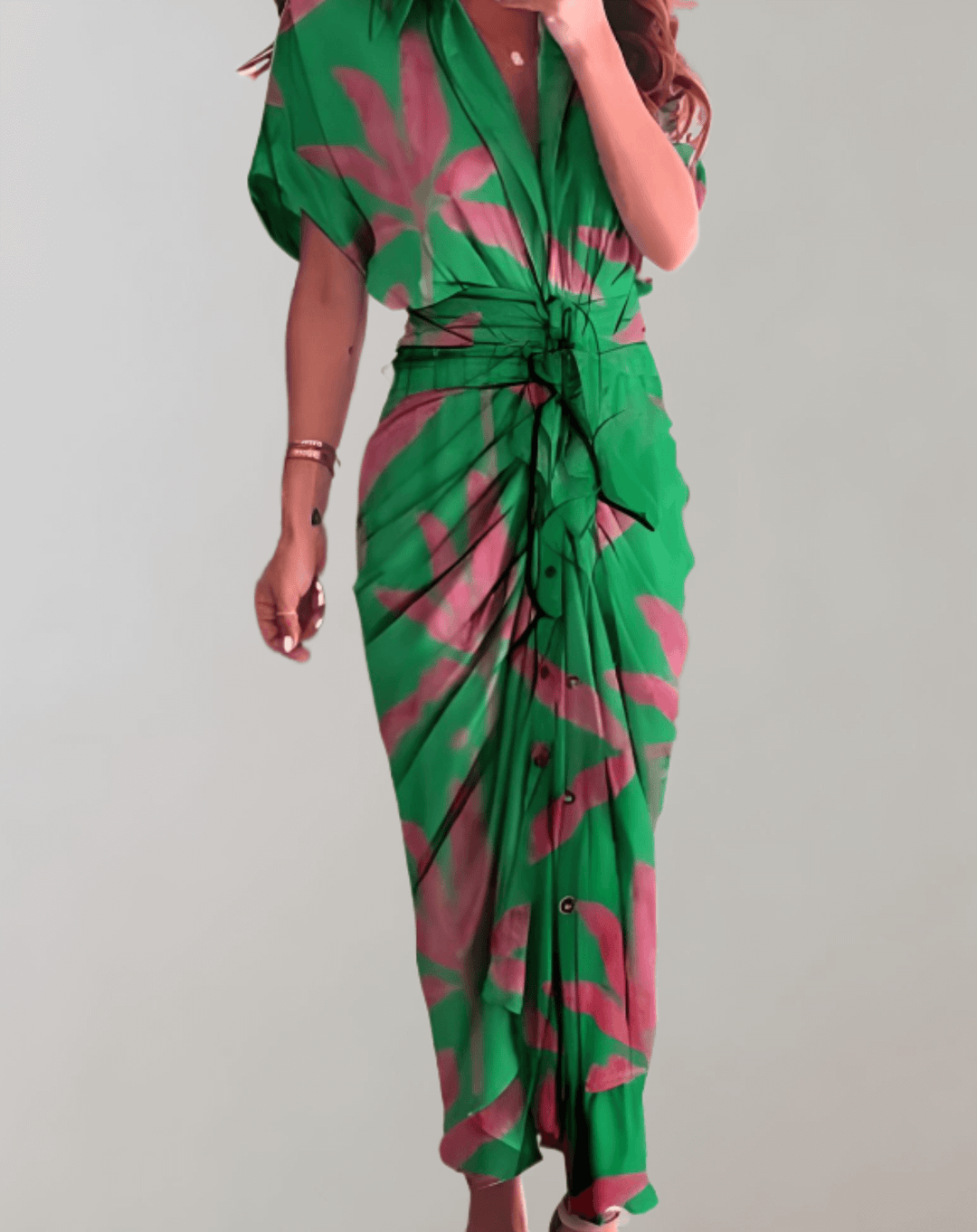 green, pink