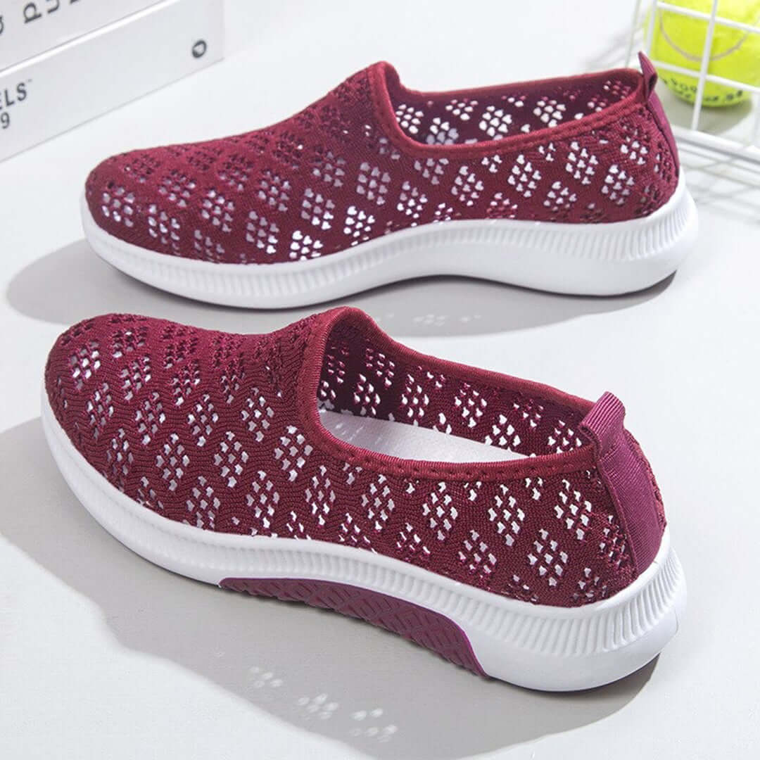Women's Knit Slip-On Trainers - Breathable & Lightweight