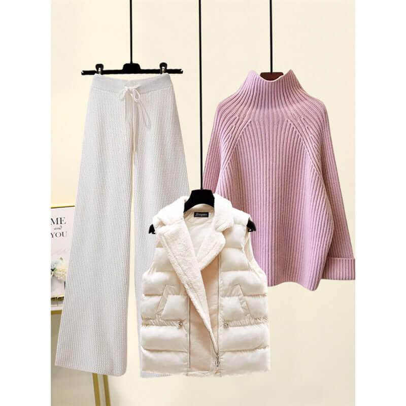 Women's 3-Piece Cotton Cardigan Set
