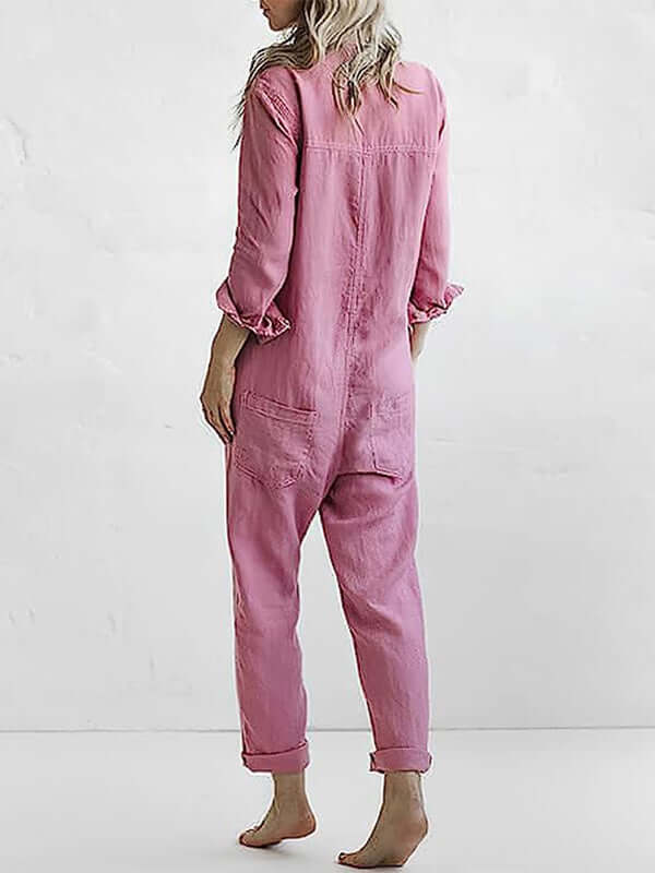 Women's Relaxed Fit Linen Jumpsuit