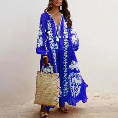 Oversized Vintage Print Dress