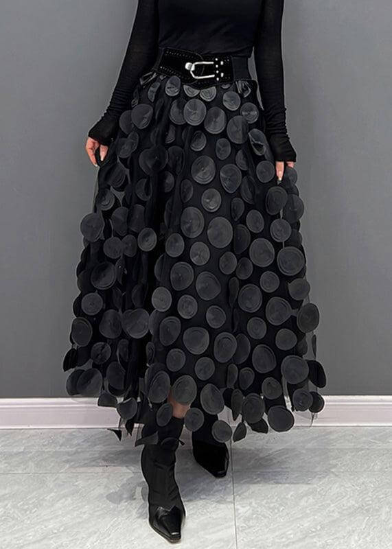 Women's Polka Dot Tulle Midi Skirt