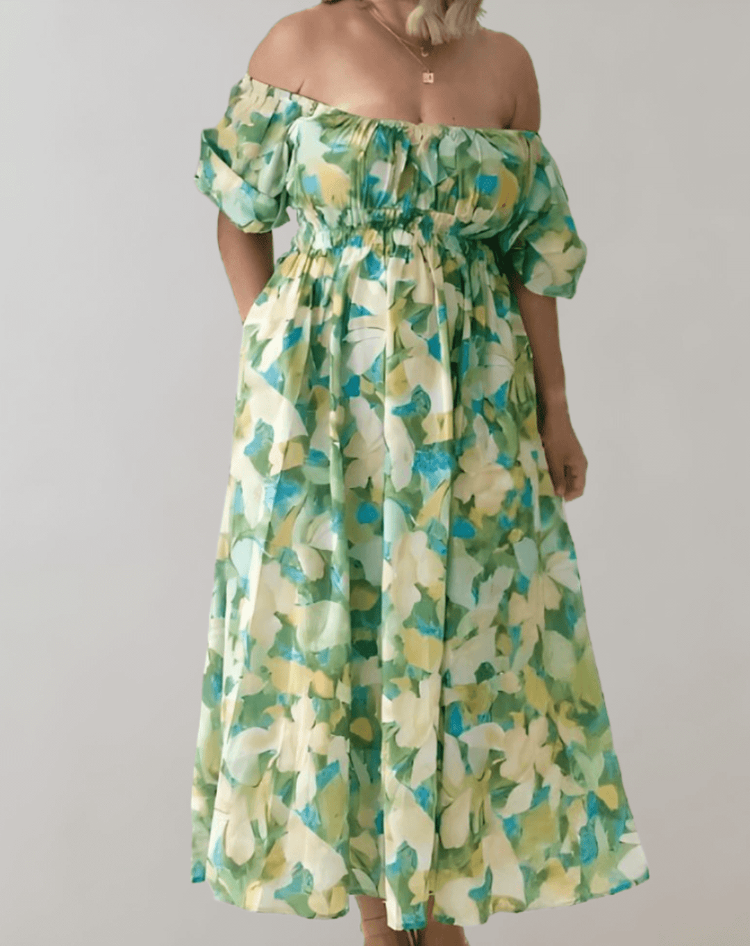 Women's Summer V-Neck Midi Dress