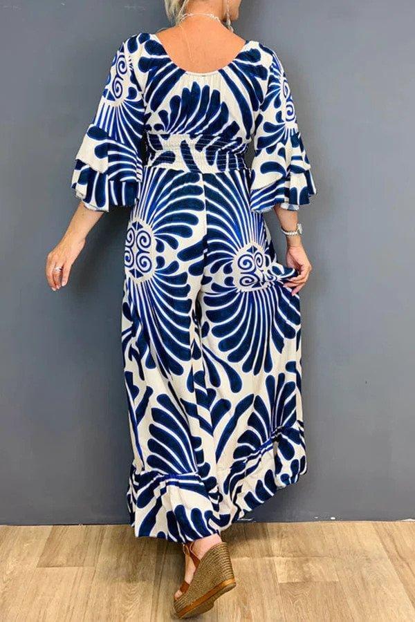 Women's Floral Ruffled Jumpsuit