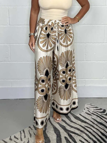 Women's Geometric Print Palazzo Pants
