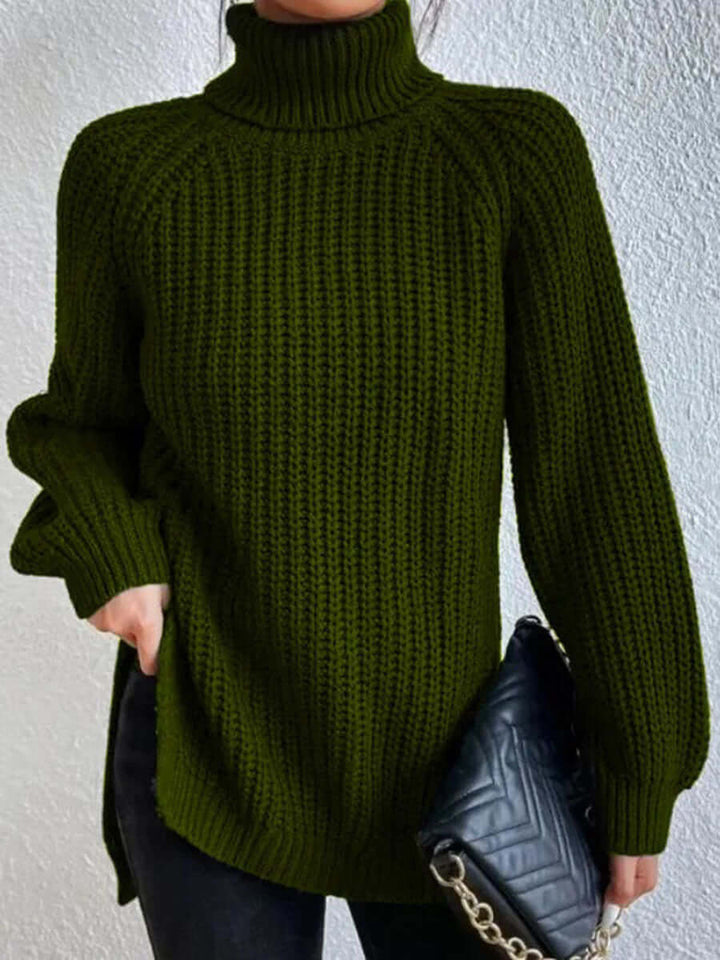 Women's Turtle Ribbed Knit Sweater