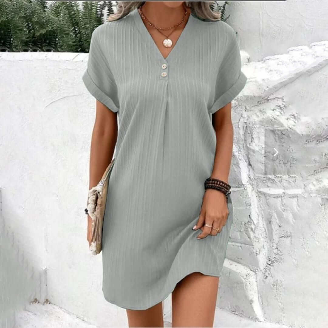 Women's Casual V-Neck Mini Dress