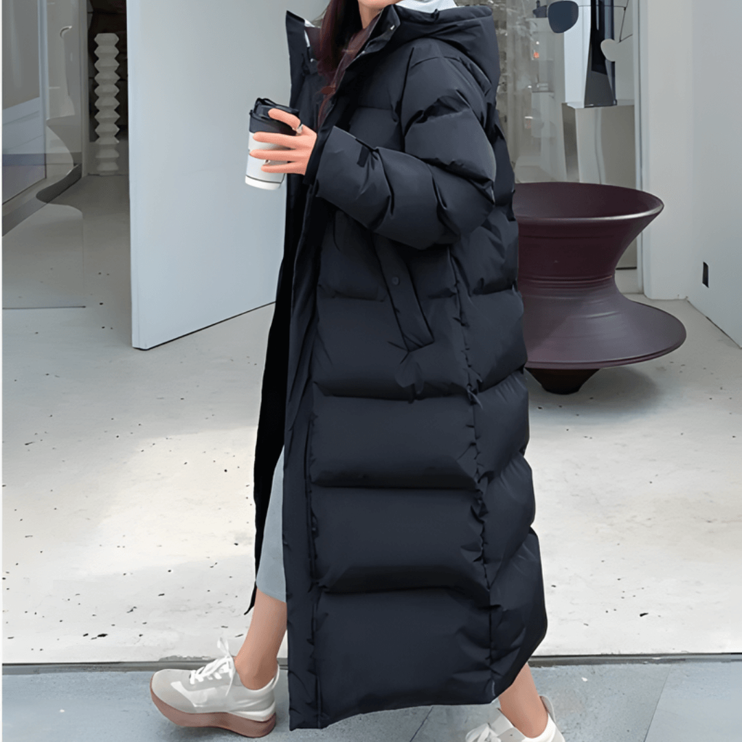Women's Hooded Longline Puffer Jacket