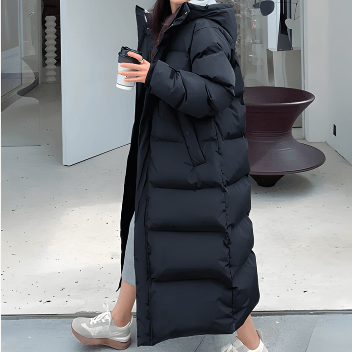 Women's Hooded Longline Puffer Jacket
