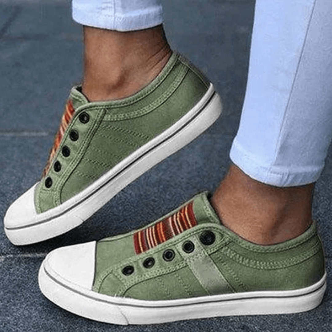 Women's Slip-On Trainers Elastic Casual Shoes