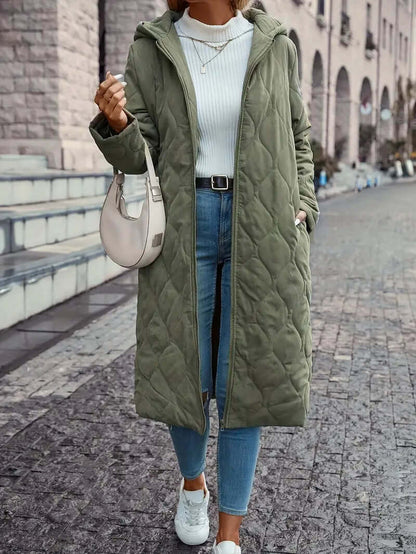 Women's Quilted Down Coat with Hood