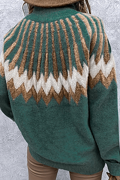 Women's Printed Collar Sweater
