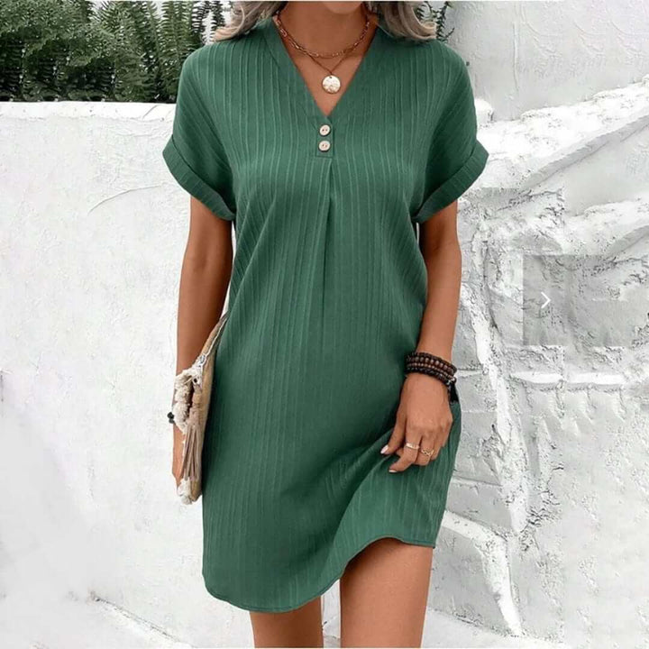 Women's Casual V-Neck Mini Dress