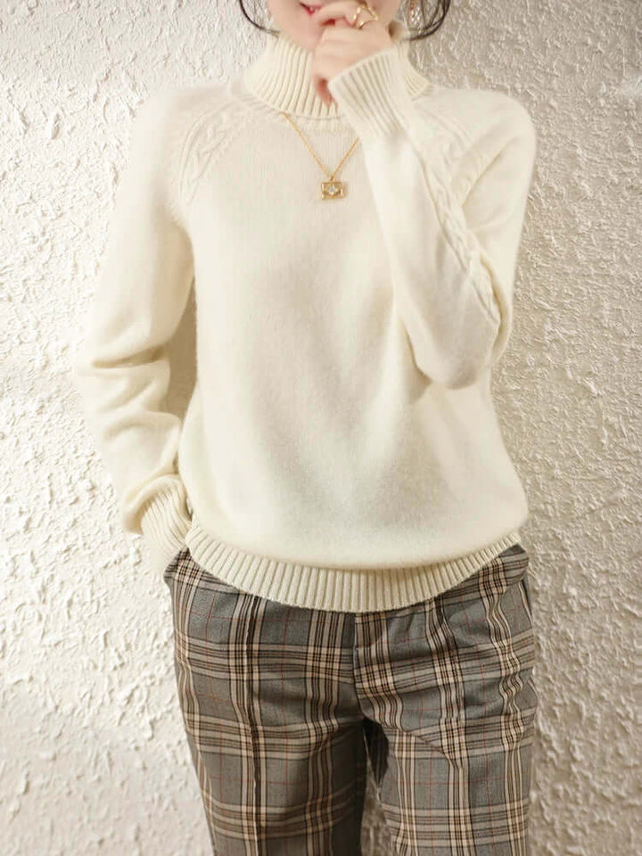 Women's Roll Neck Knitted Jumper