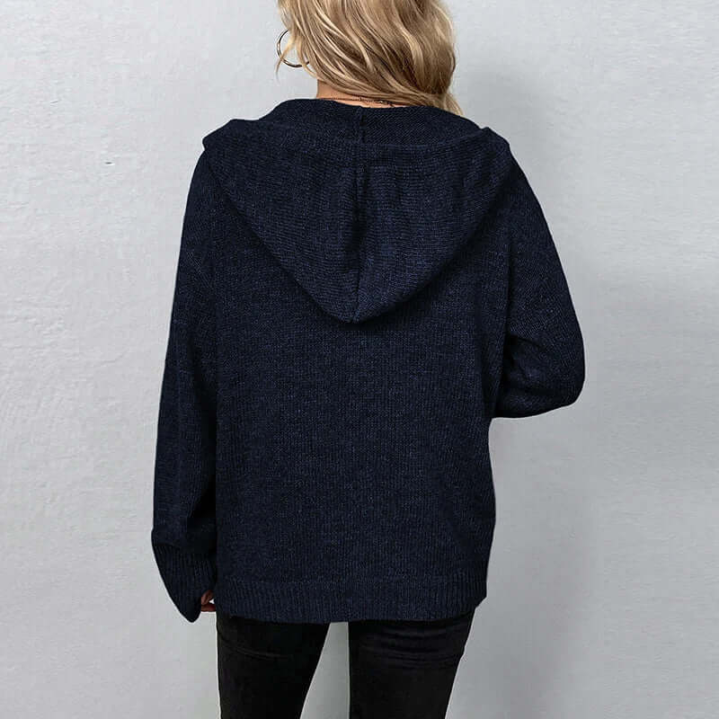 Women's Hooded Knitted Cardigan
