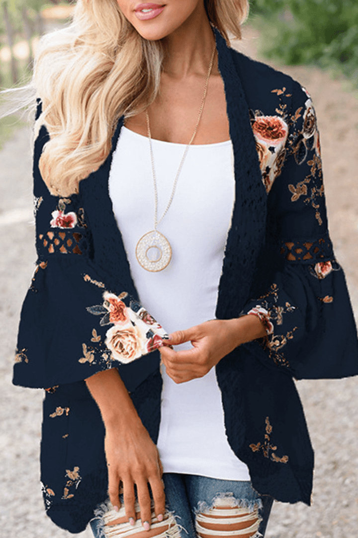 Women's Patchwork Print Casual Top