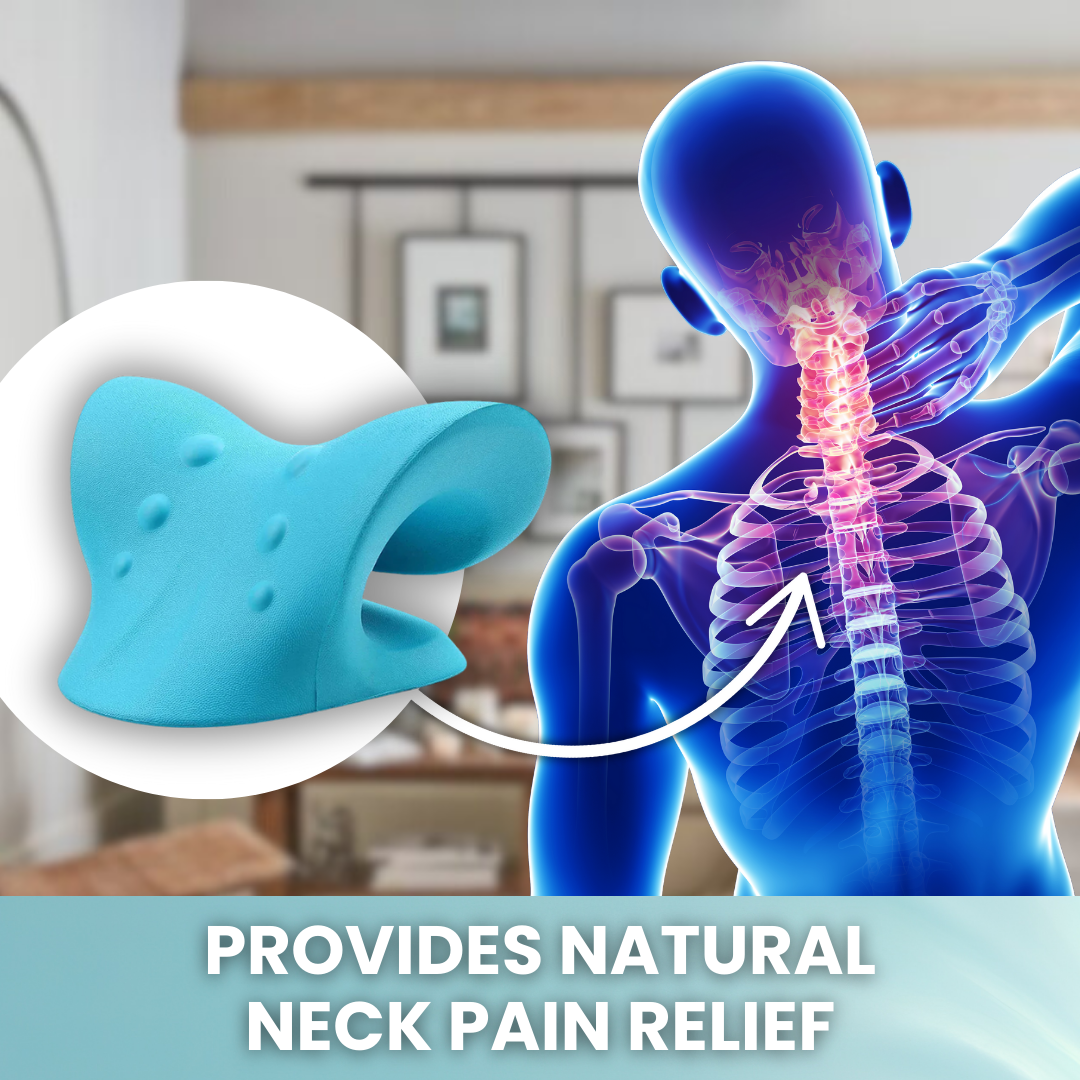 "Cervical traction device for neck and shoulder pain relief, ergonomic design, customizable stretch, durable wellness tool"