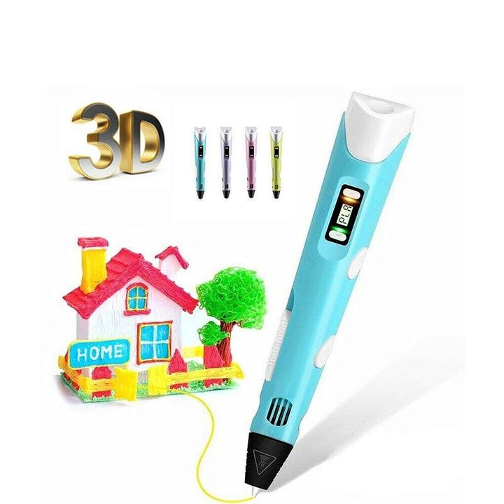 Children using a colorful 3D printing pen to create vibrant, eco-friendly designs, ideal for artistic projects.