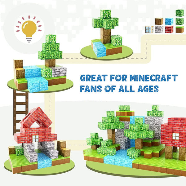 "Colorful 100-piece magnetic STEM building blocks set for kids, perfect for creative, educational play and construction."