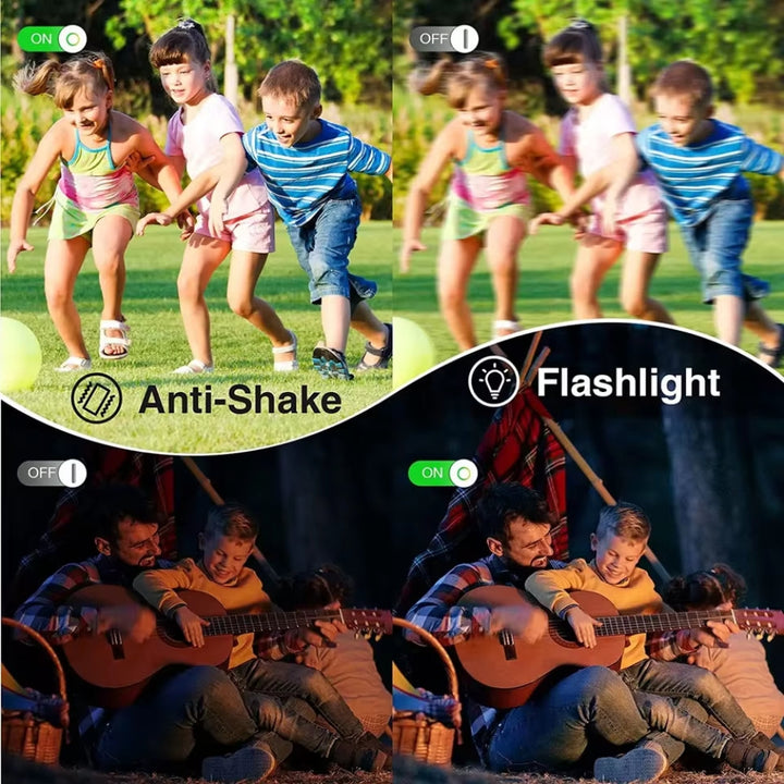 "Compact digital camera for teens, 44MP, 1080P, 16X zoom, 2.4-inch LCD, portable design"