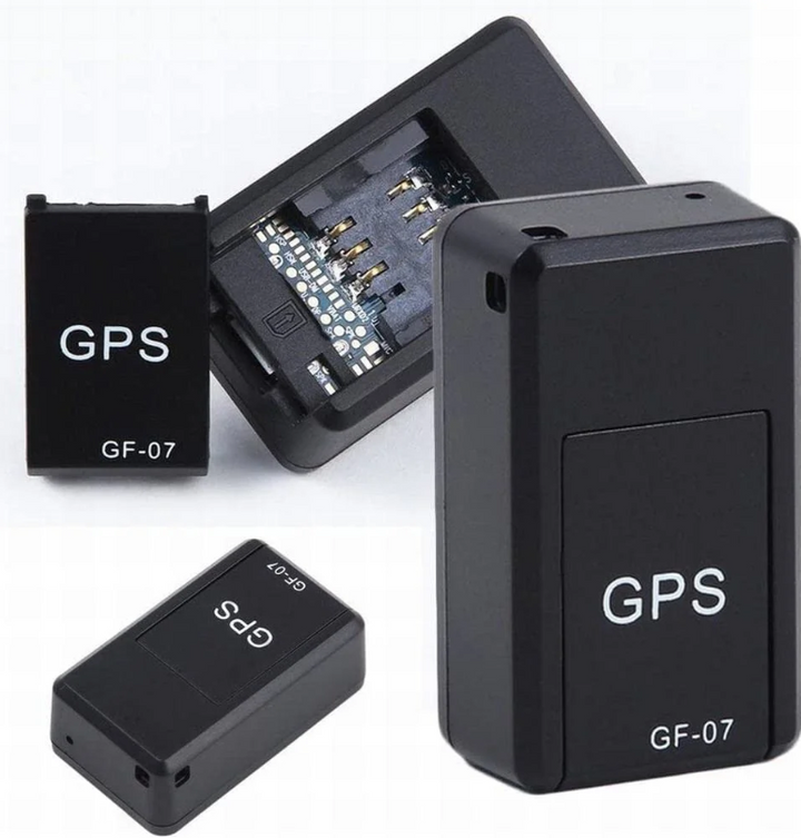 "Compact magnetic GPS tracker for vehicles, small black device with magnet base, ideal for discreet tracking and security."