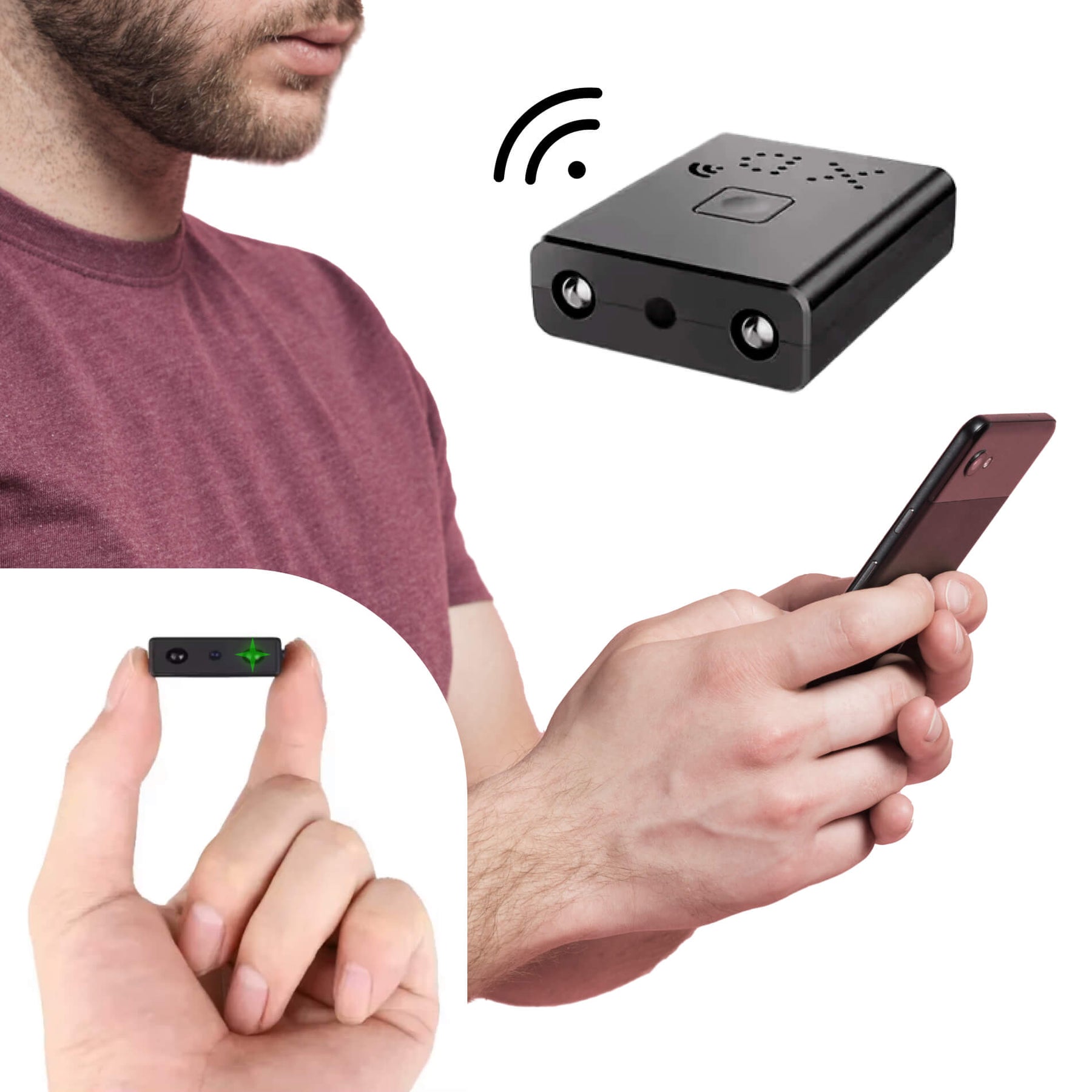 Compact Micro HD Spy Camera with Audio and Night Vision Lasmir