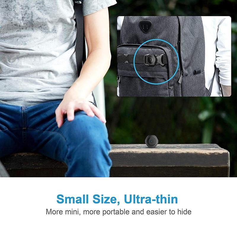 "Compact mini wifi camera for home security, featuring 1080P HD resolution and night vision in a sleek, discreet design."