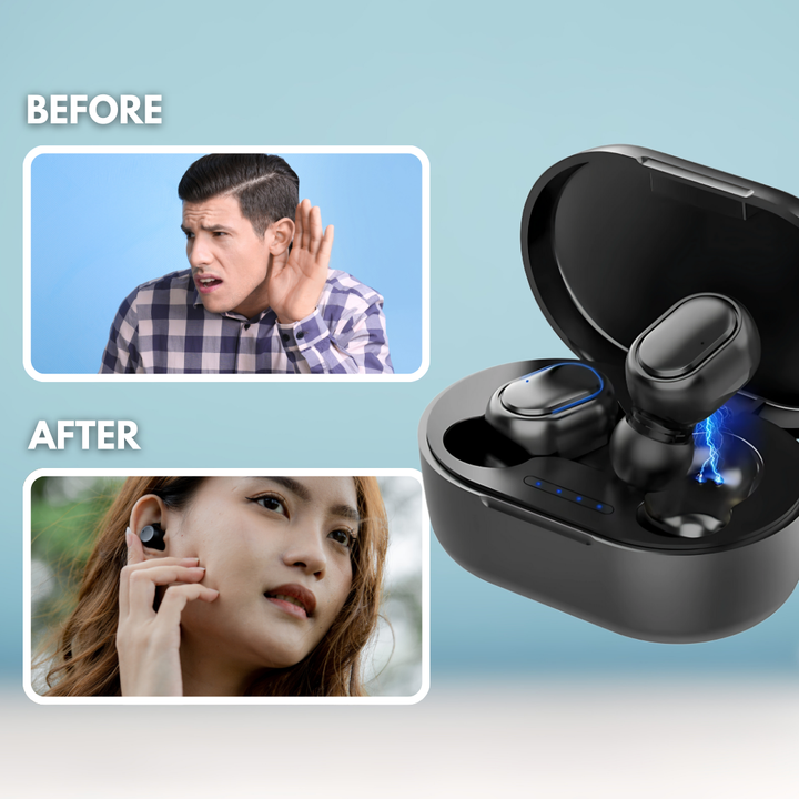 Compact, rechargeable hearing aid with behind-the-ear design for clear sound. Ideal for mild to moderate hearing loss.