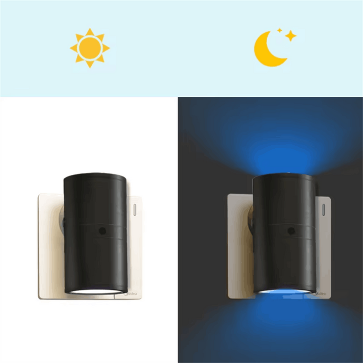 "Contemporary LED wall lamp with dual lighting modes, sleek modern design, emits soft glow, energy efficient for home decor."