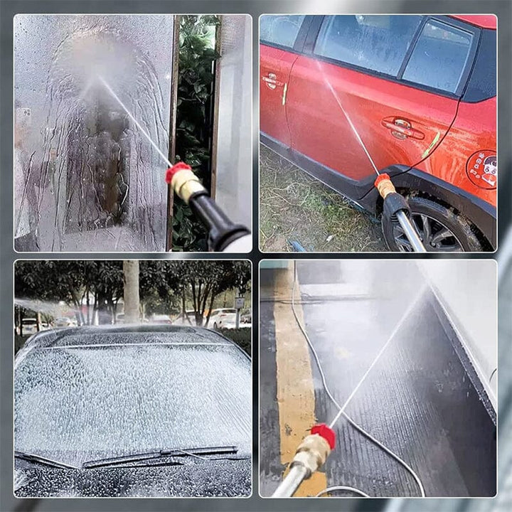 Cordless portable high pressure spray gun for cleaning, lightweight design, ideal for car, patio, and garden furniture wash.