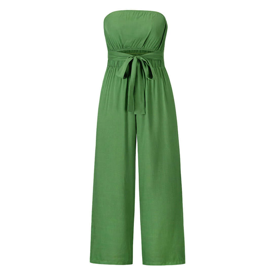 Women's Strapless Casual Jumpsuit with Elasticated Waist
