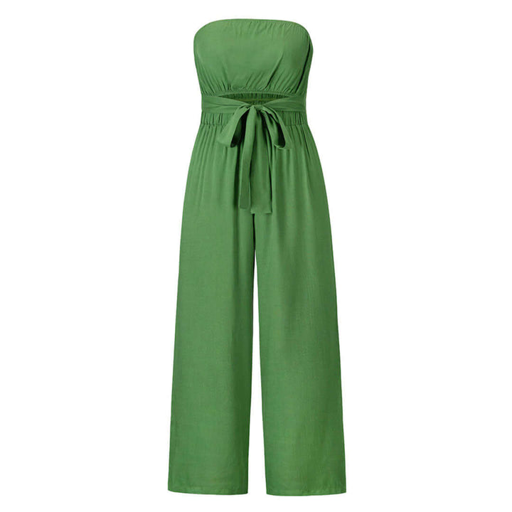 Women's Strapless Casual Jumpsuit with Elasticated Waist