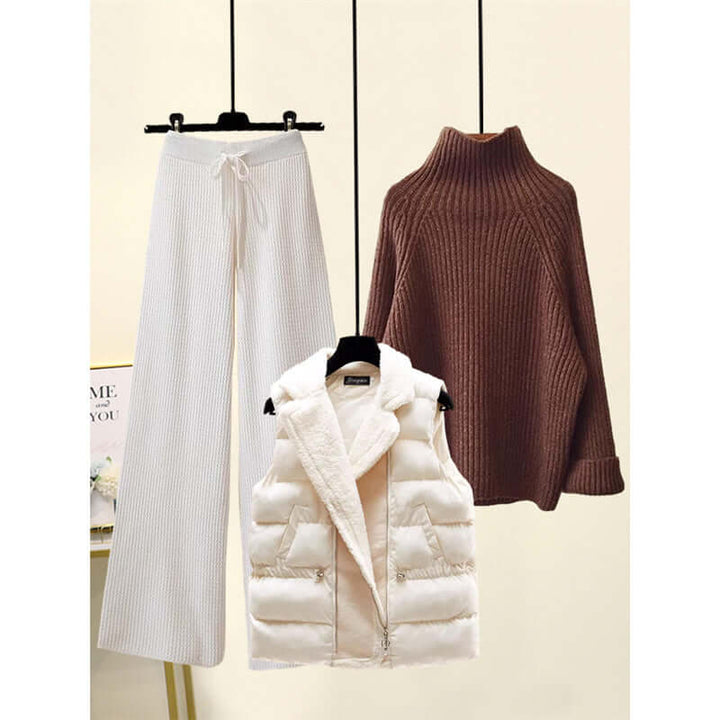 Women's 3-Piece Cotton Cardigan Set