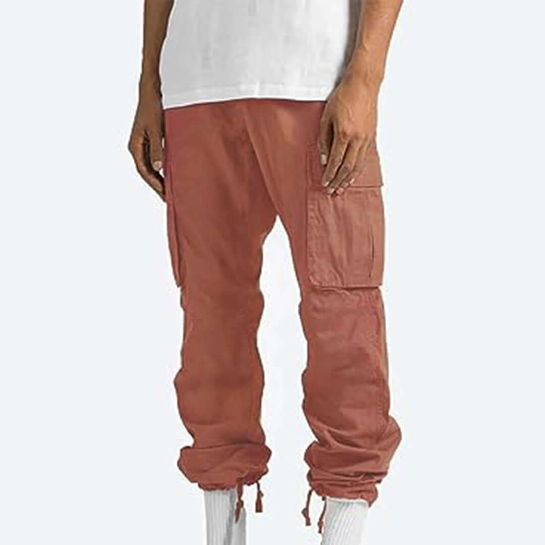 Men's Casual Cargo Trousers with Multiple Pockets