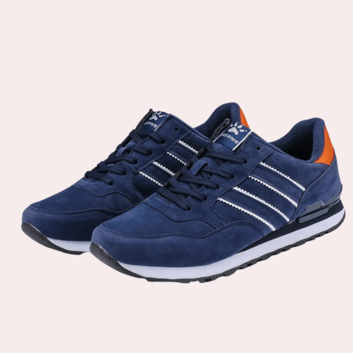 Men's Suede & Textile Low-Top Trainers