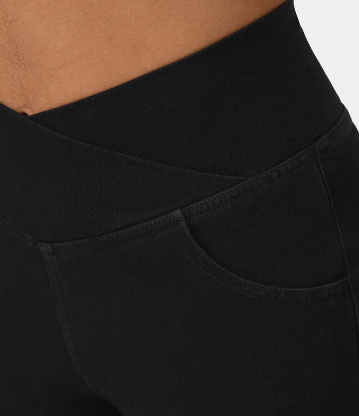 Women's High-Waisted Elasticated Flared Jeans