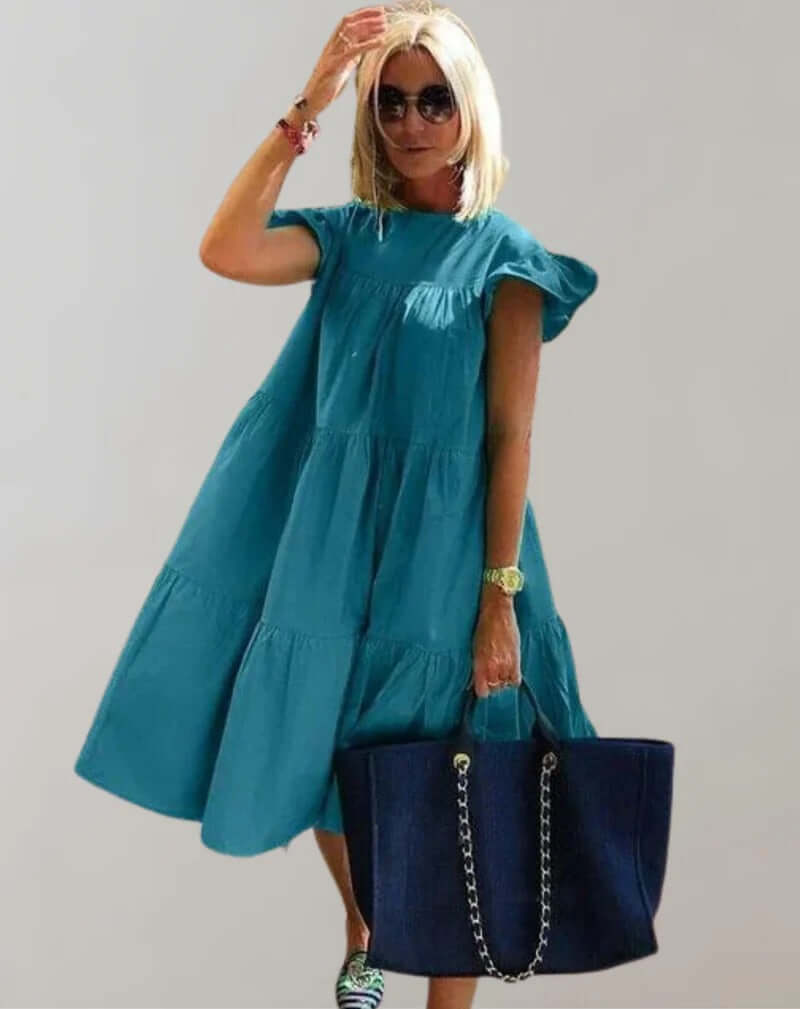 Women's Casual Ruffle Maxi Dress