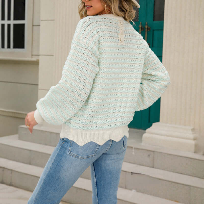 Women's Striped Knitted Jumper
