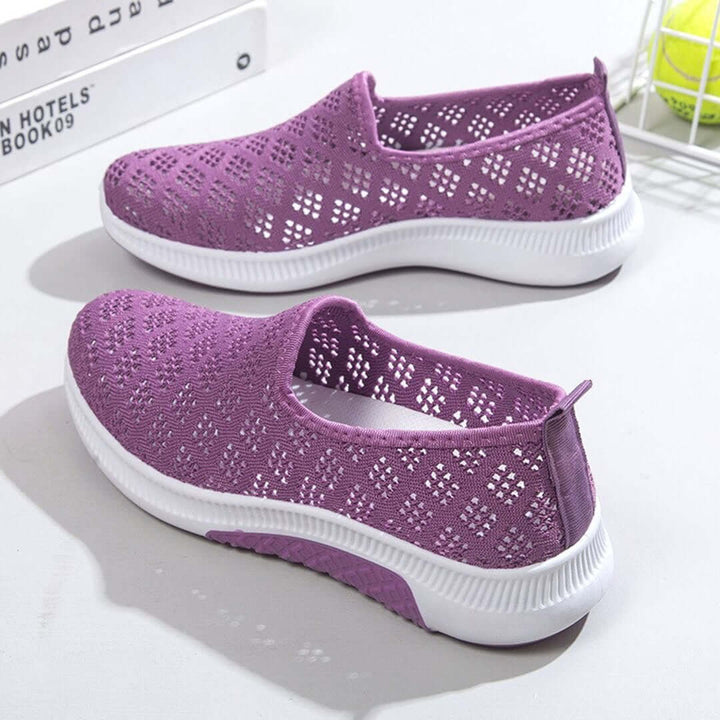 Women's Knit Slip-On Trainers - Breathable & Lightweight