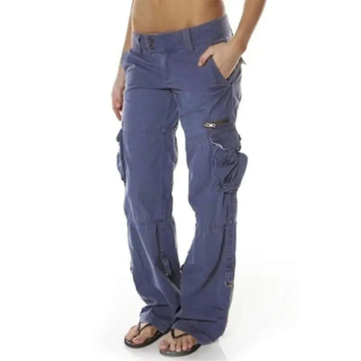Low Waist Cargo Trousers - Casual