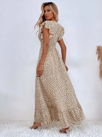 Elegant Polka Dot Maxi Dress