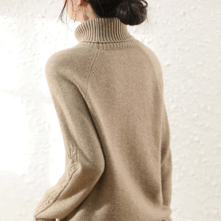 Women's Roll Neck Knitted Jumper