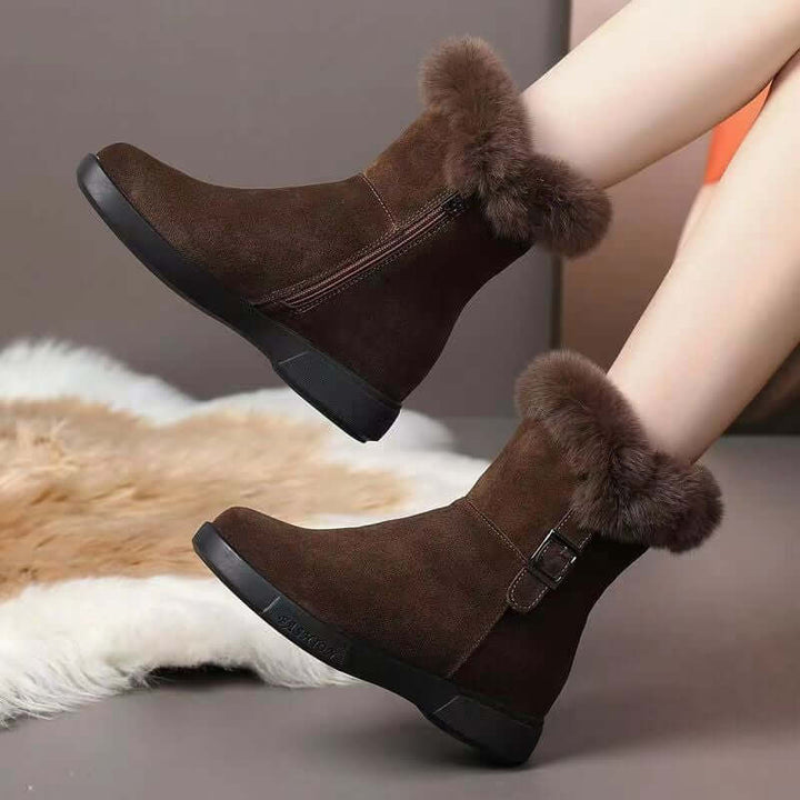 Women's Winter Snow Boots with Side Zipper