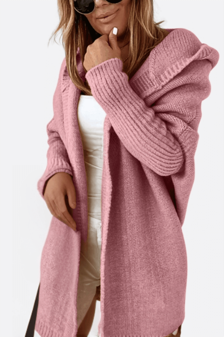 Women's Knitted Hooded Coat