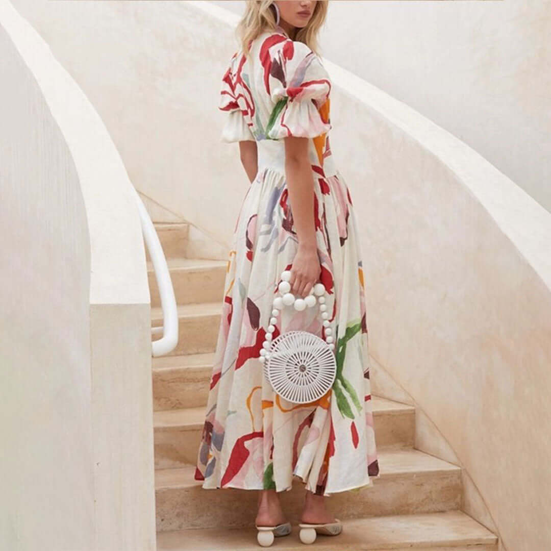 Maxi Dress - Elegant Cotton Dress