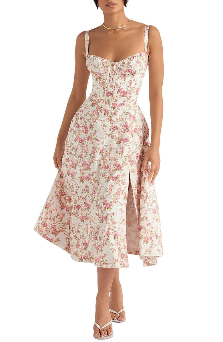 Printed Bustier Dress