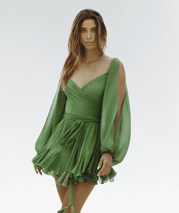 Women's Summer Dress with Open Sleeves