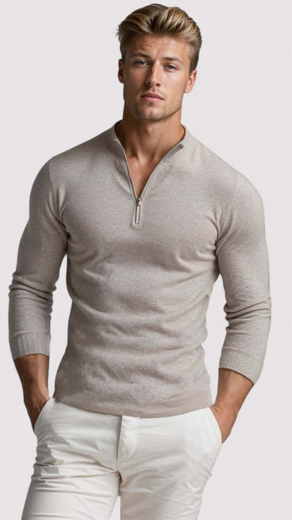 Men's Cashmere Half-Zip Sweater