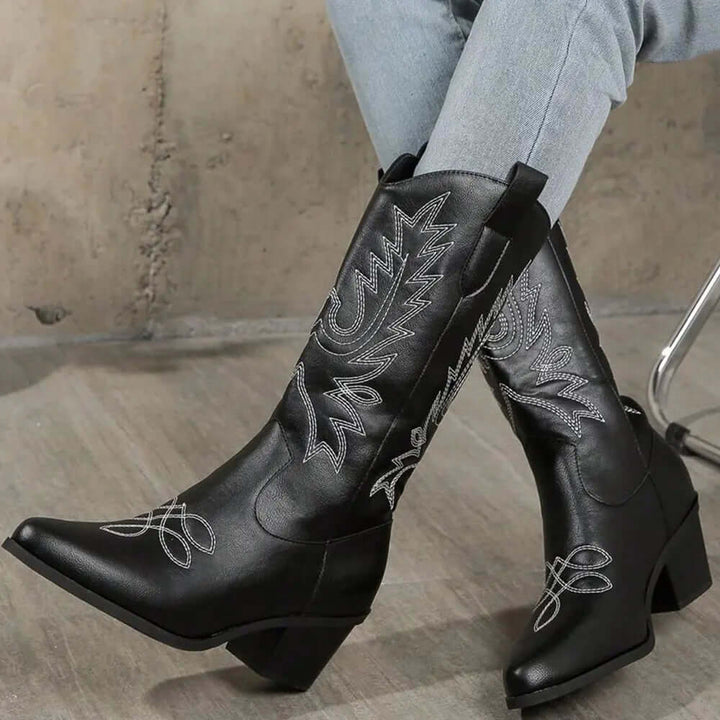 Women's Vintage Block Heel Ankle Boots
